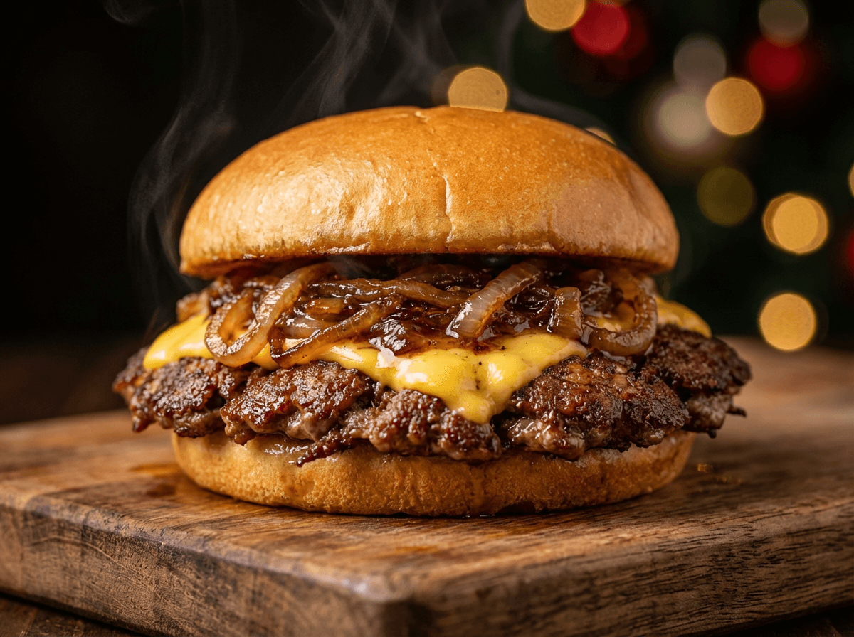 Authentic Oklahoma Onion Smash Burger